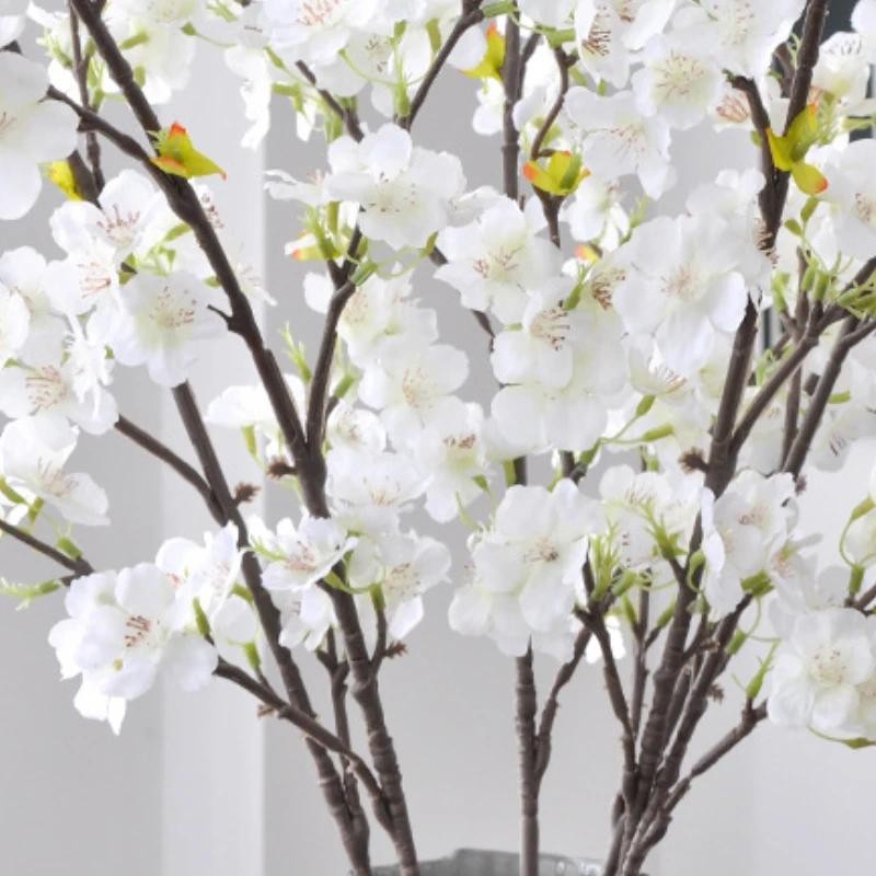 107CM Artificial Cherry Blossom Branch Wedding Arch Background Decor Faux Flower