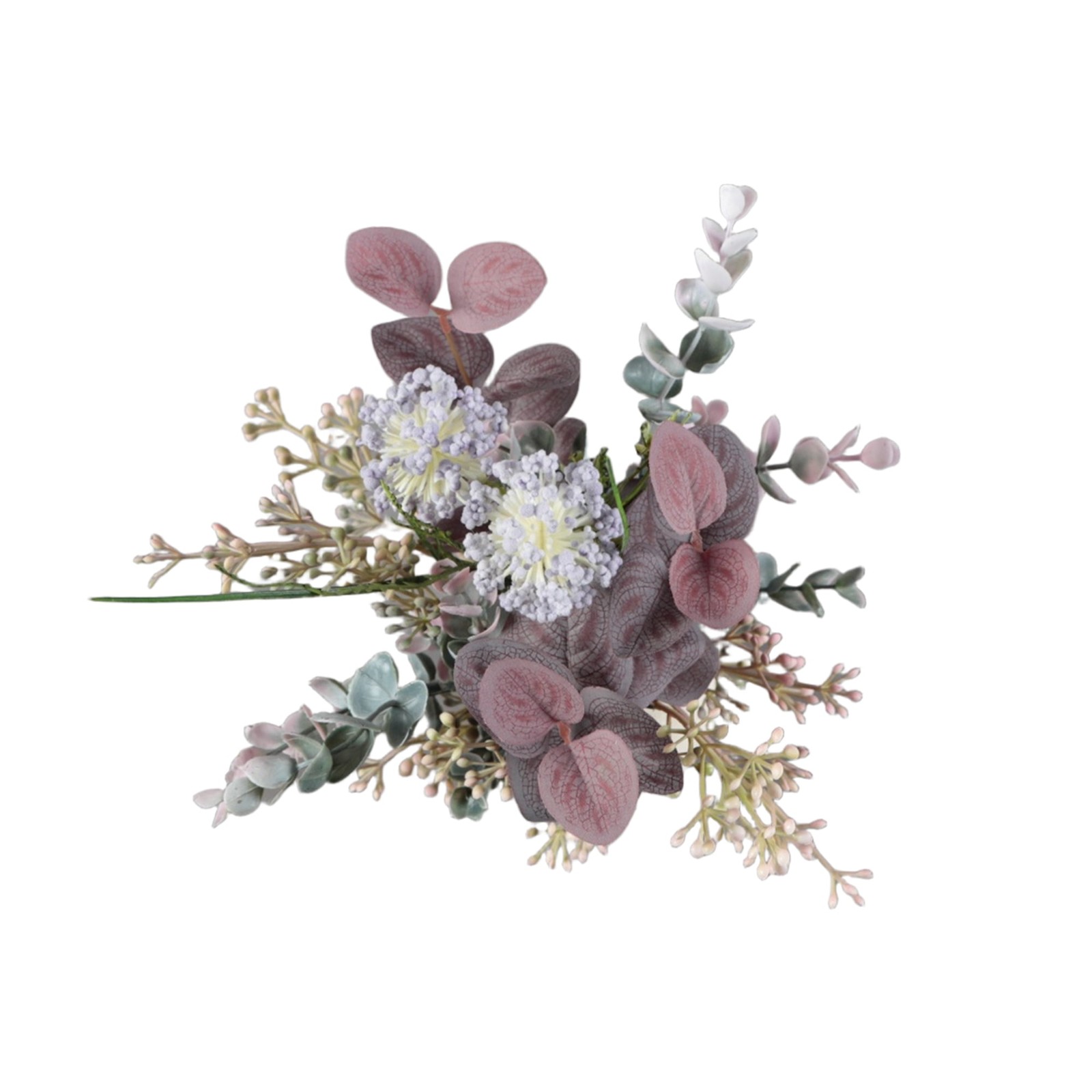 Multicolor Faux Floral Arrangement in Ceramic Vase 13.8 in H x 8 in W x 8 in D