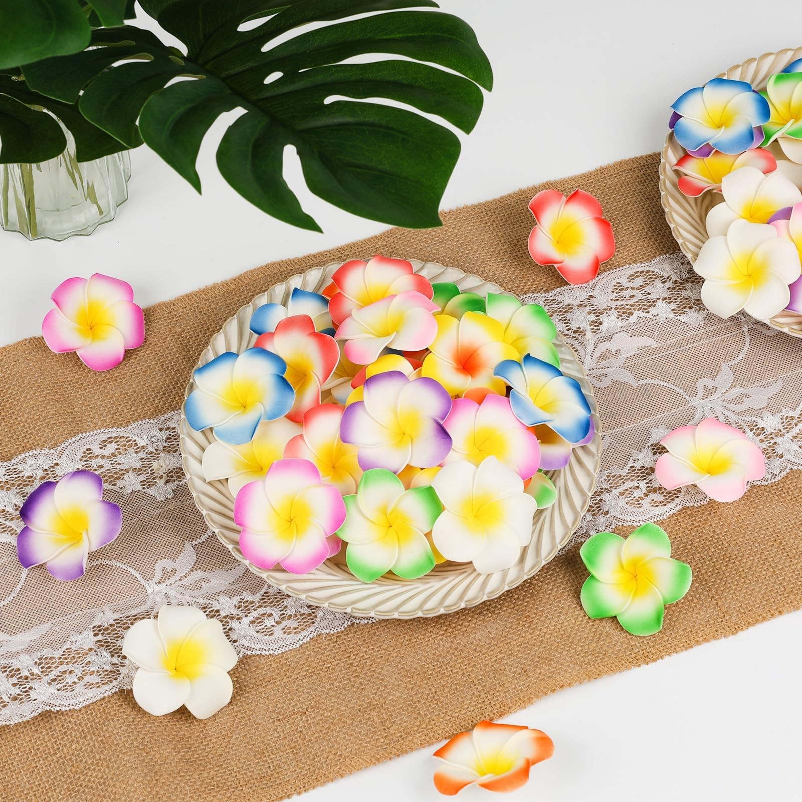 Artificial Plumeria Flowers Bulk 9 Colors Small Fake Flower Heads Foam Frangi…