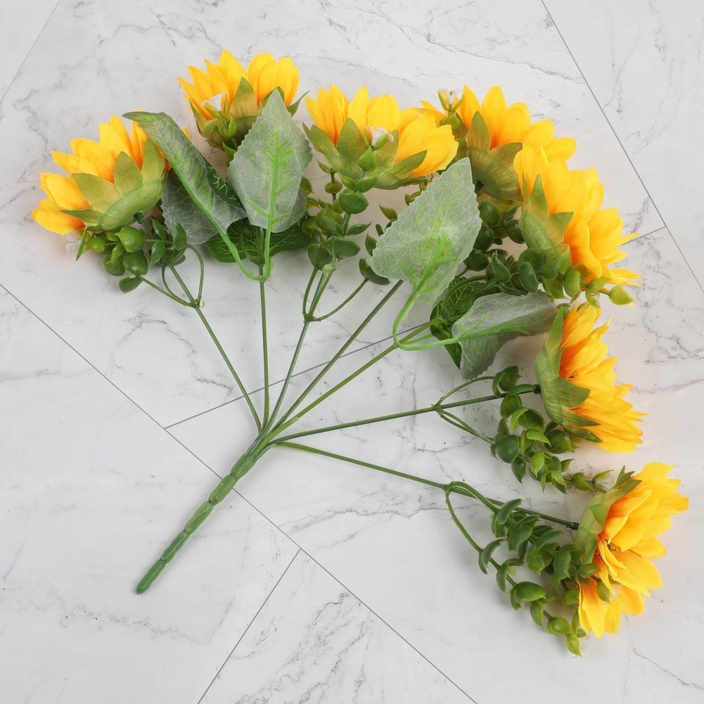 Silk Sunflower Bouquet 38cm 30cm 31cm for Wedding Home Decor Photography Props