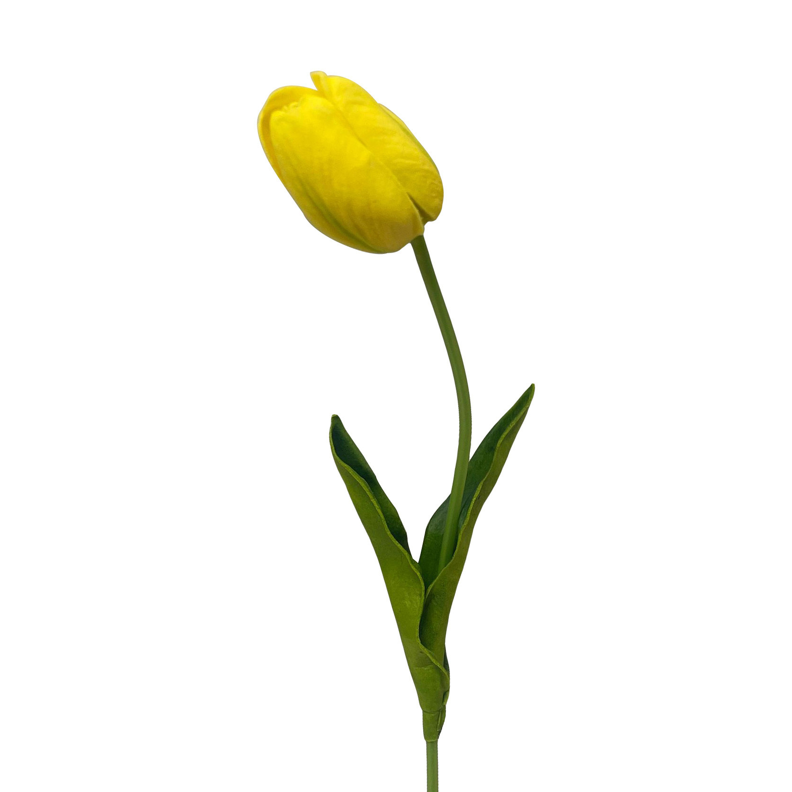 18 Pc Artificial Foam 15″ Real Touch Yellow Tulip Bundle Flower Silk Floral