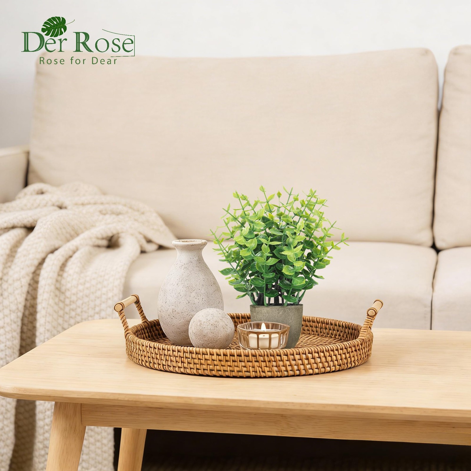 4 Pack Artificial Plants, Eucalyptus & Greenery, Paper Pulp Pots, Indoor Decor