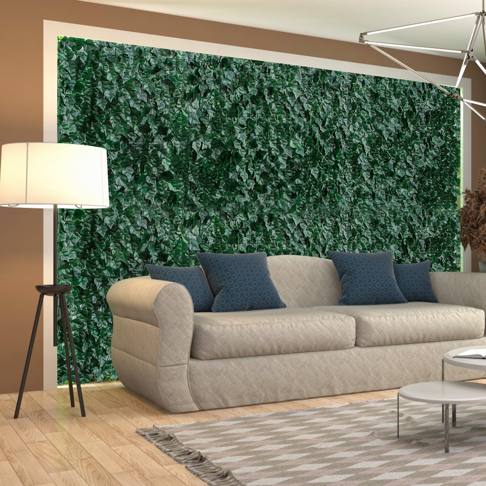 118″x39″ Artificial Hedge Roll Fake Ivy Leaf Garden Privacy Fence Screen Panel