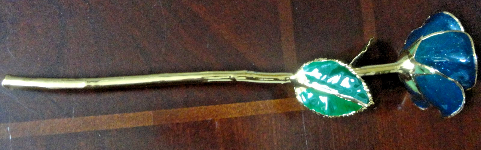 4 GLIDDED REAL ROSE GENUINE HAND DIPPED 24K GOLD LACQUER RED GOLDEN BLUE SILVER
