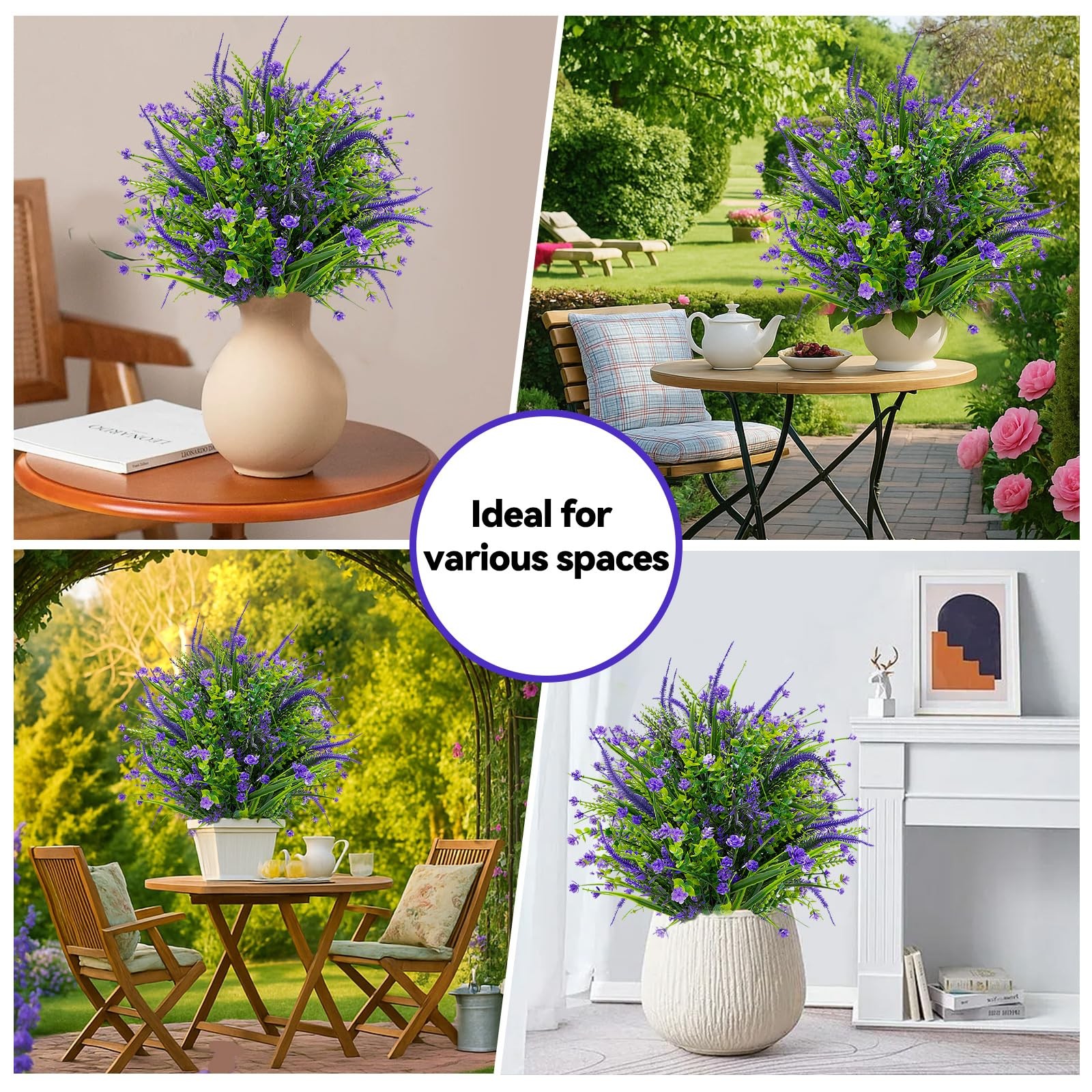 Artificial Boxwood Topiary Ball Trees with Ground Spikes UV Resistant Faux Gr…