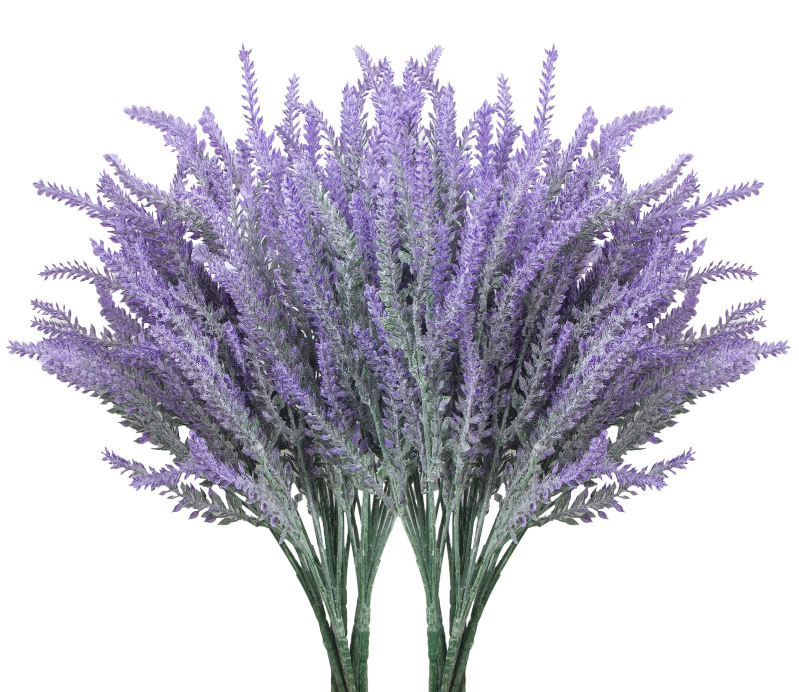 Besteek 10 Bundles Fake Flowers Artificial Lavender Faux Plastic Plants Purpl…