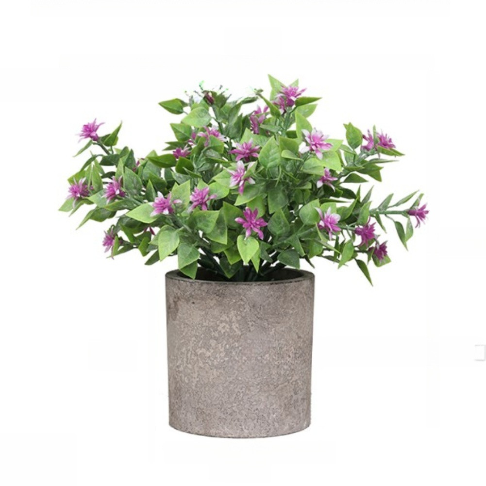 Artificial Decorative Potted Plant 22cm Faux Greenery for Office Home Desk