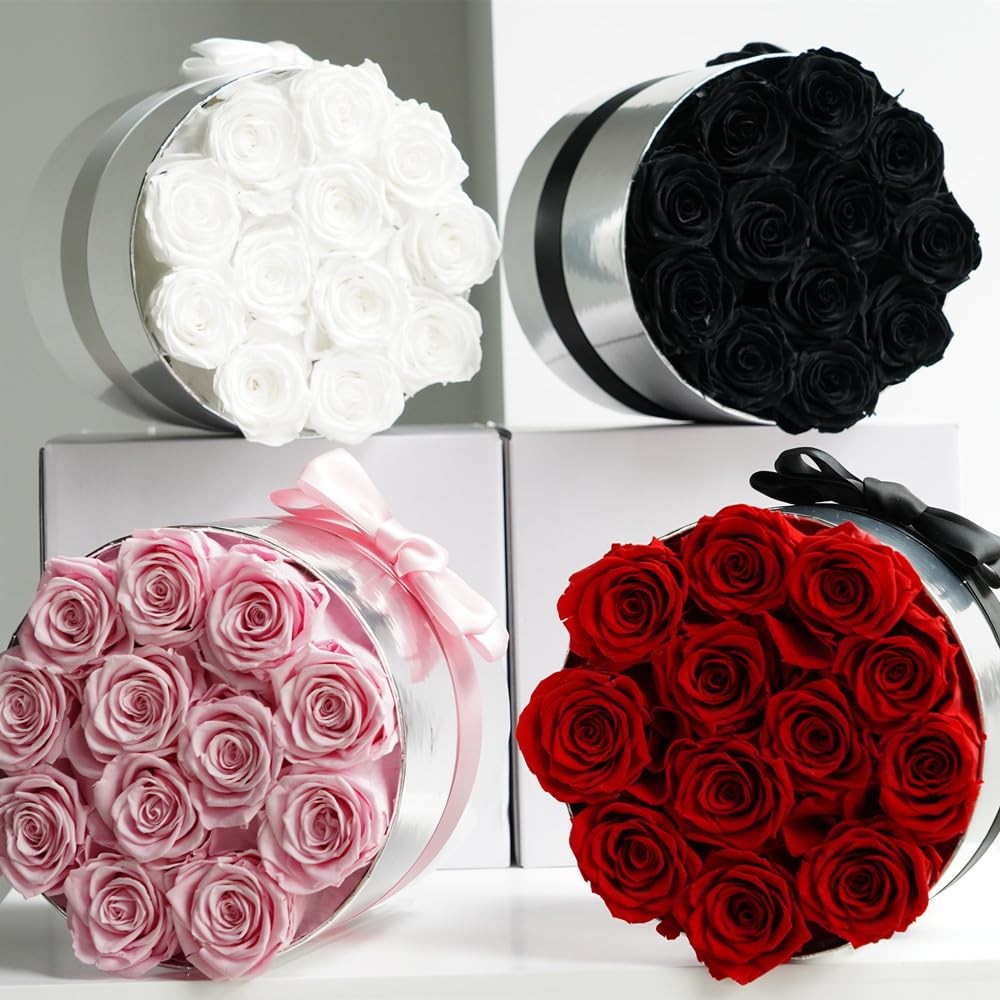 Forever Roses,Large Preserved Roses in a Box,Forever Flowers Real Roses for W…