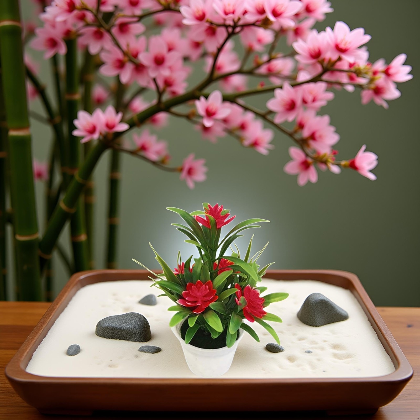 Red Artificial Fake Lotus Flower Potted Plant Bonsai Faux Plants Flowers Wedd…