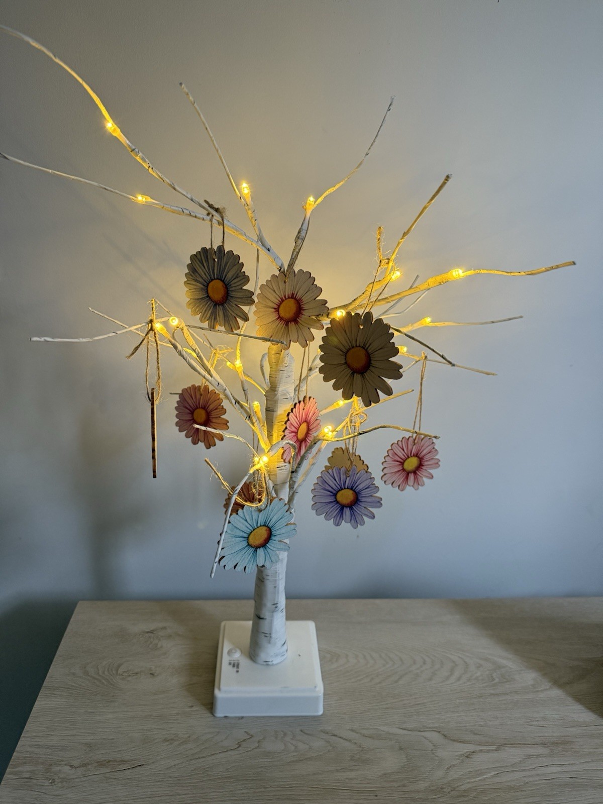 Decorative Light Up Flower Tree with Flower ornaments & timer