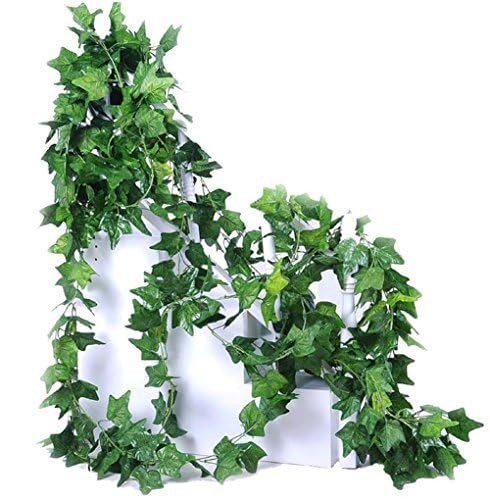 Artificial Ivy Silk Vines 40 Ft Greenery Garland Fake Hanging Plants Pack of 5