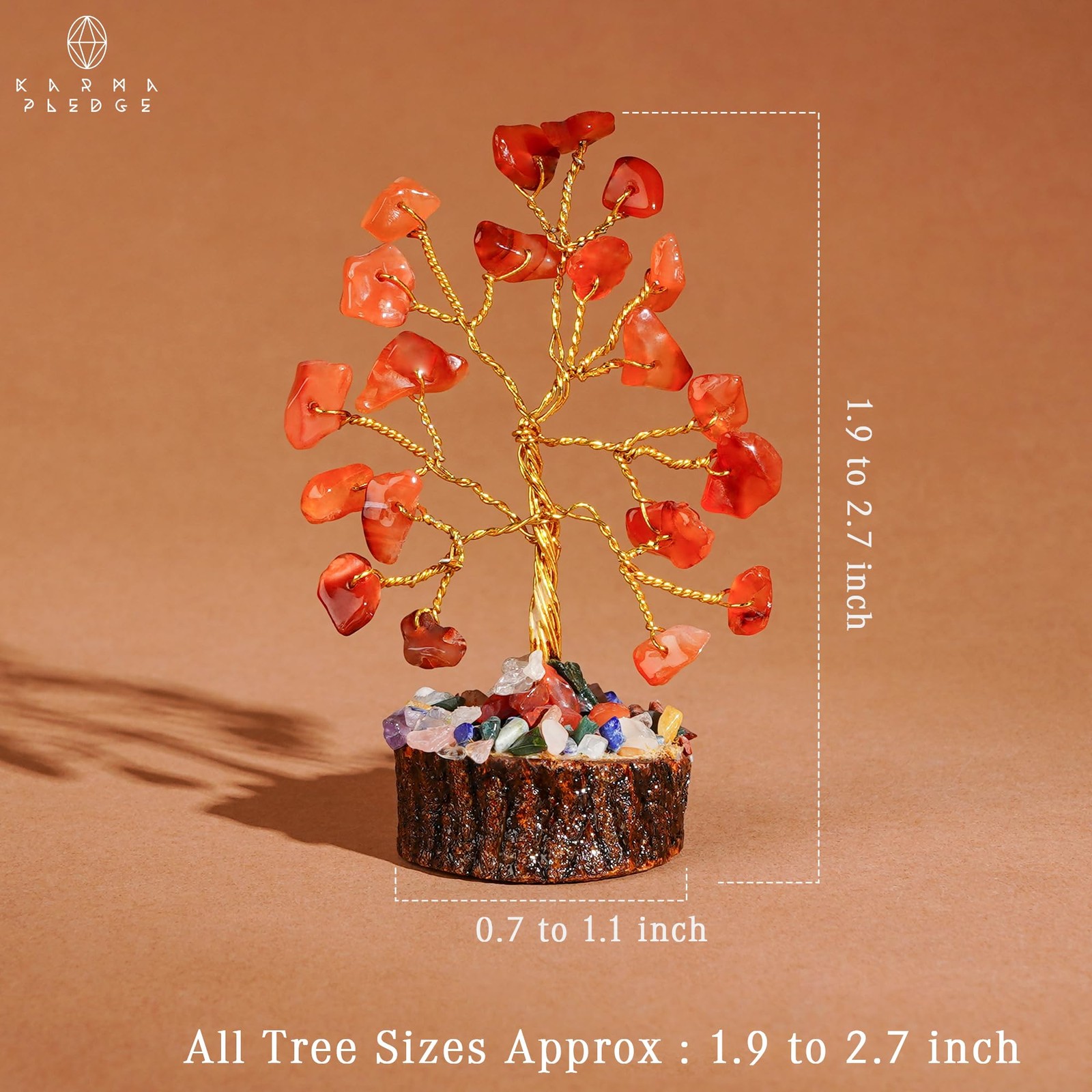 Set of 12 Chakra Healing Crystal Trees for Office Desk Decoration Home Decor