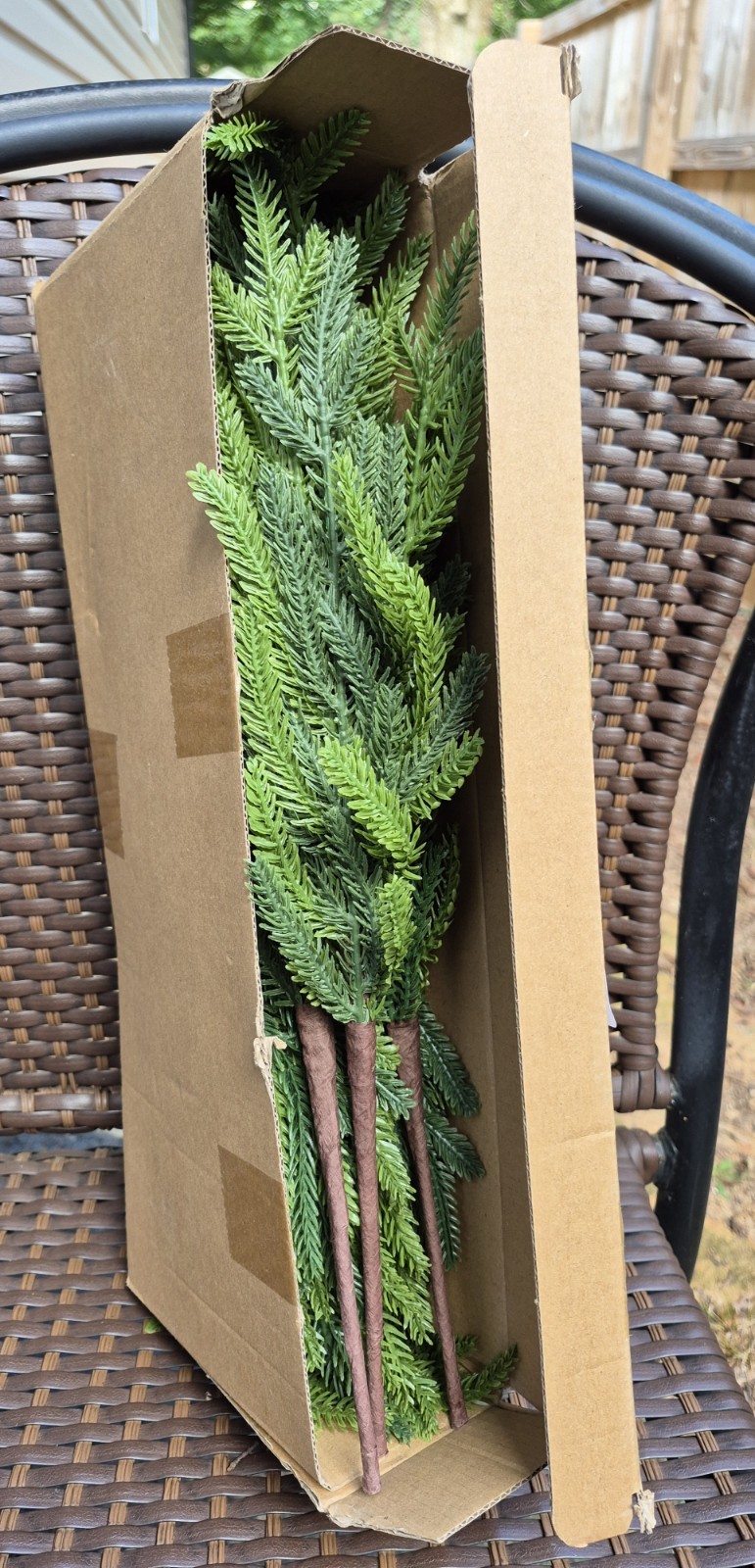 Norfolk Pine Branches 12pcs 18″ Soft Faux In/Out Home Decor Vase Not Inc NIB