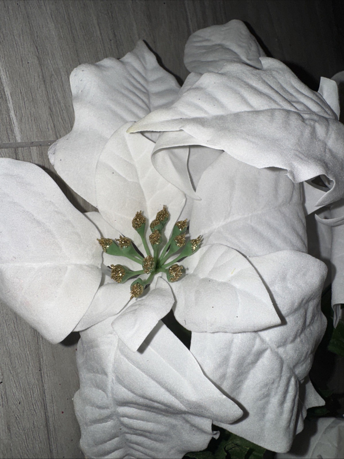 Artificial Flowers Holiday White Floral Stems And Clips Entire Lot Included