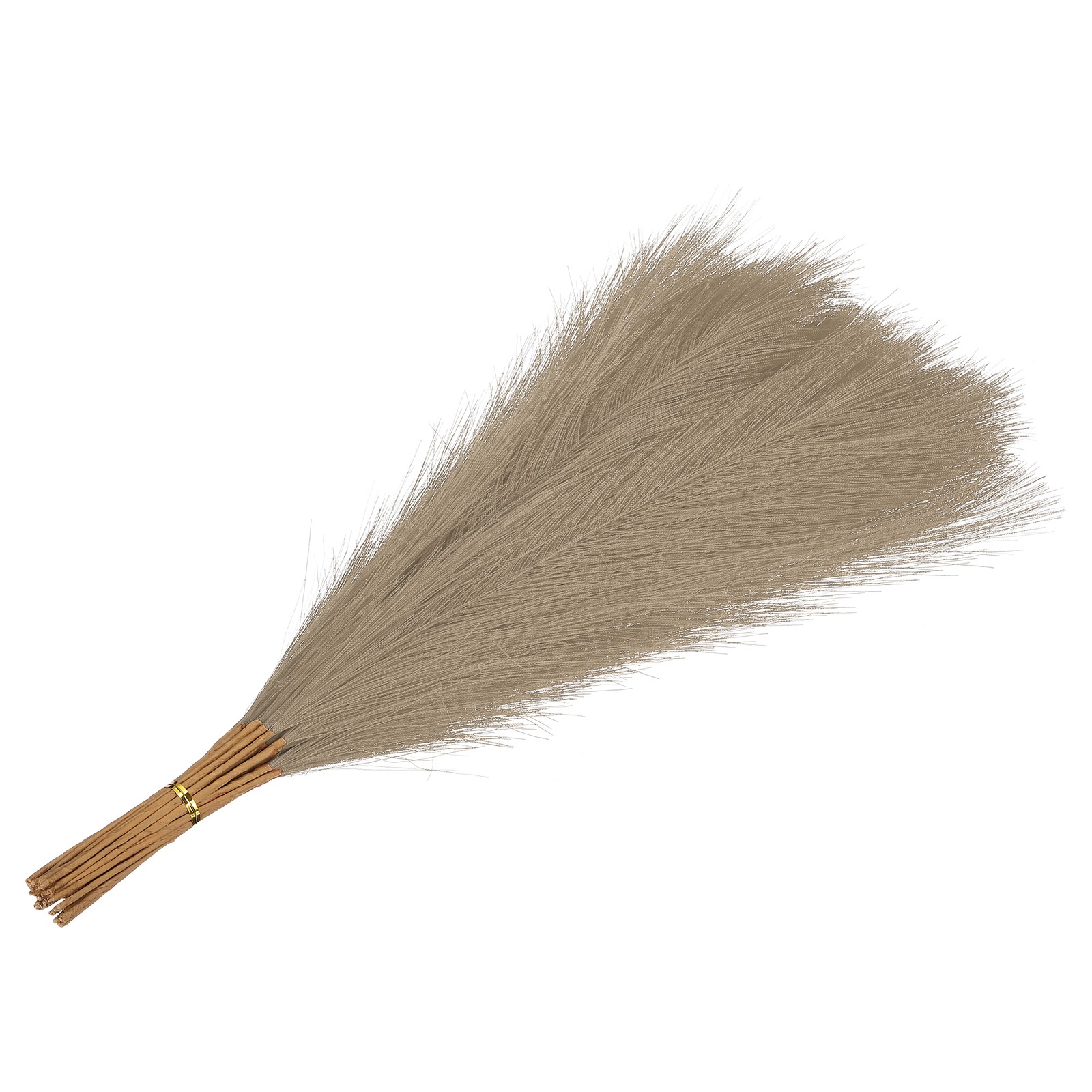 17.7in Pampas Grass Decor 30pcs Bulk Fluffy Faux Small Dried Pampas Grass Brown