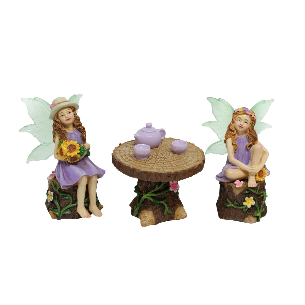 1 Set Summer Tea Party Vacation Flower Fairy, Interesting Scene Simulation Micro