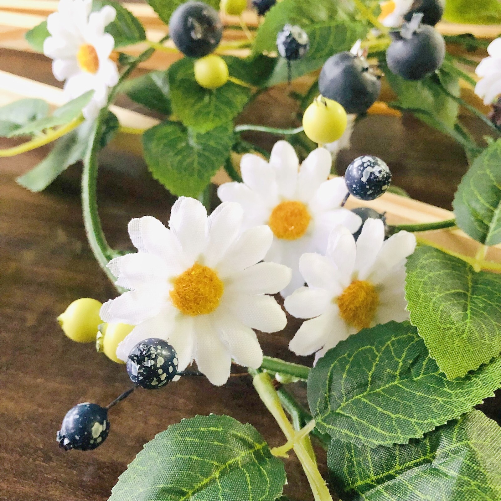 Artificial Blueberry Flowers Plant Vine Garland for Wedding Birthday Home Decor