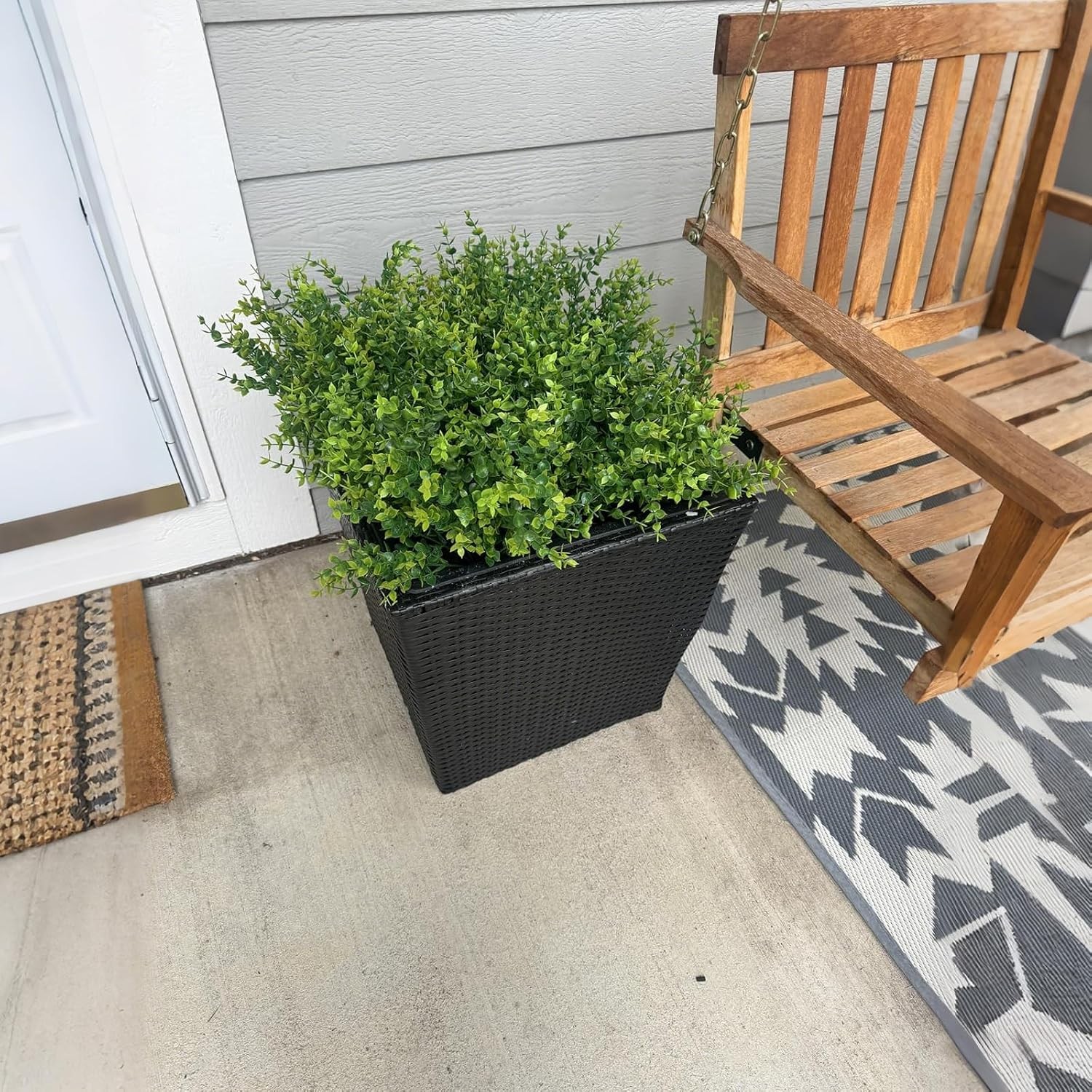 8 Bundles UV Resistant & Non-Fading Artificial Boxwood Shrubs – Fake Greenery