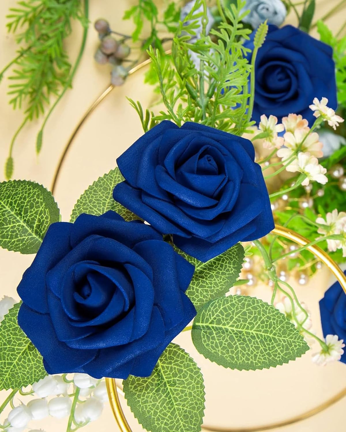 25Pcs Artificial Roses Flowers Fake Roses with Stems Real Touch Foam Flowers …