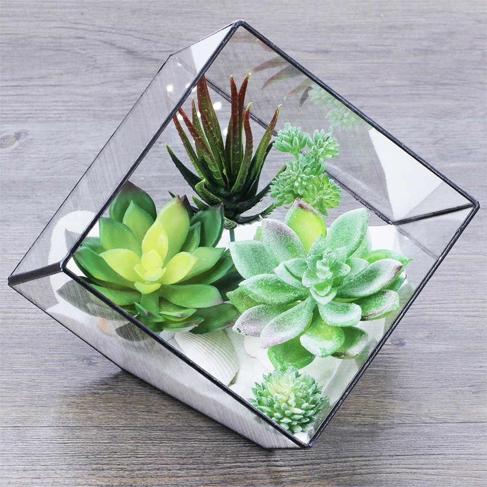 5 Pcs Assorted Artificial Succulents Plants Unpotted Small Green Cactus Echeveri
