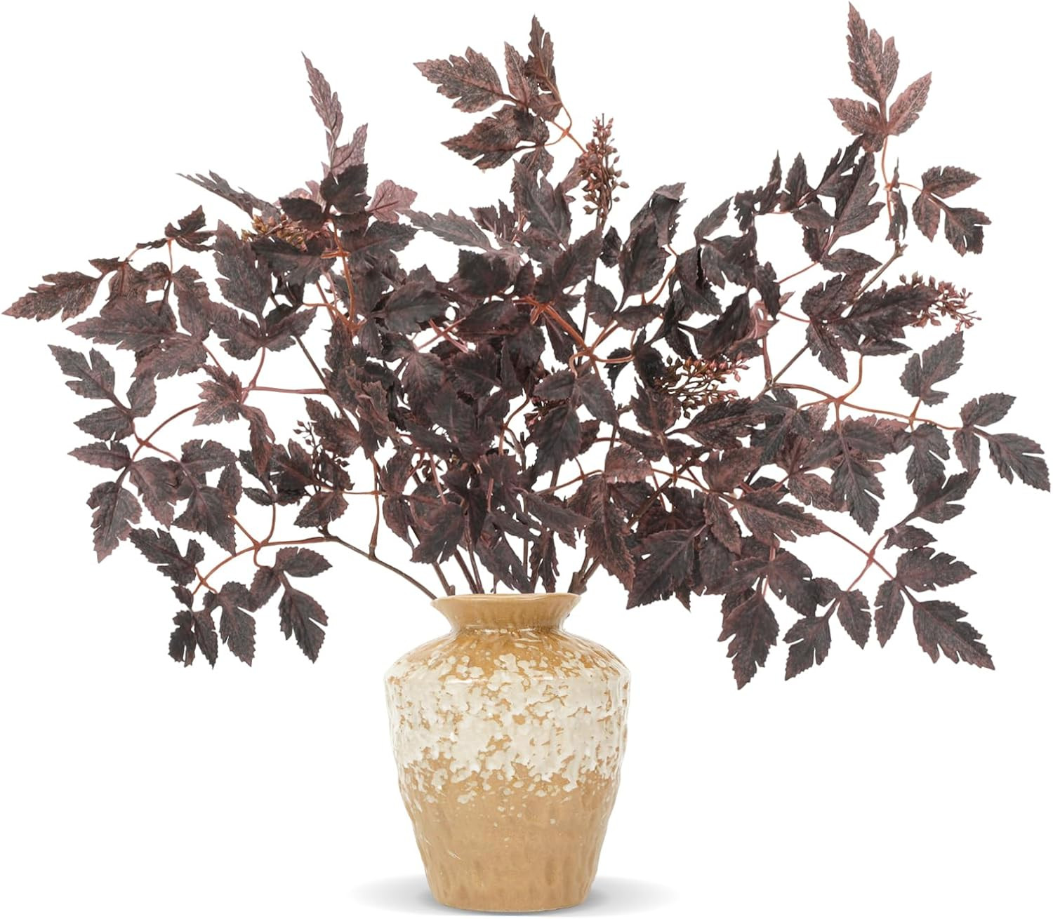 Decor Artificial Cimicifuga 4 Bundles 24 Inches Tall, Deep Purple Faux Flowers
