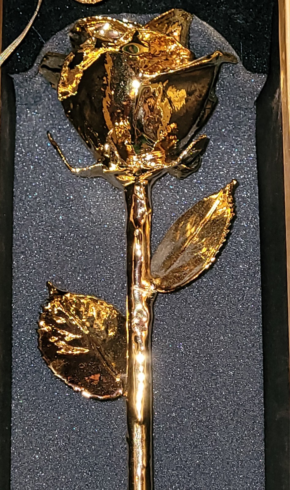 REAL 24K GOLD ROSE, Genuine One Of A Kind Rose Hand Dipped In 24K Gold In Box