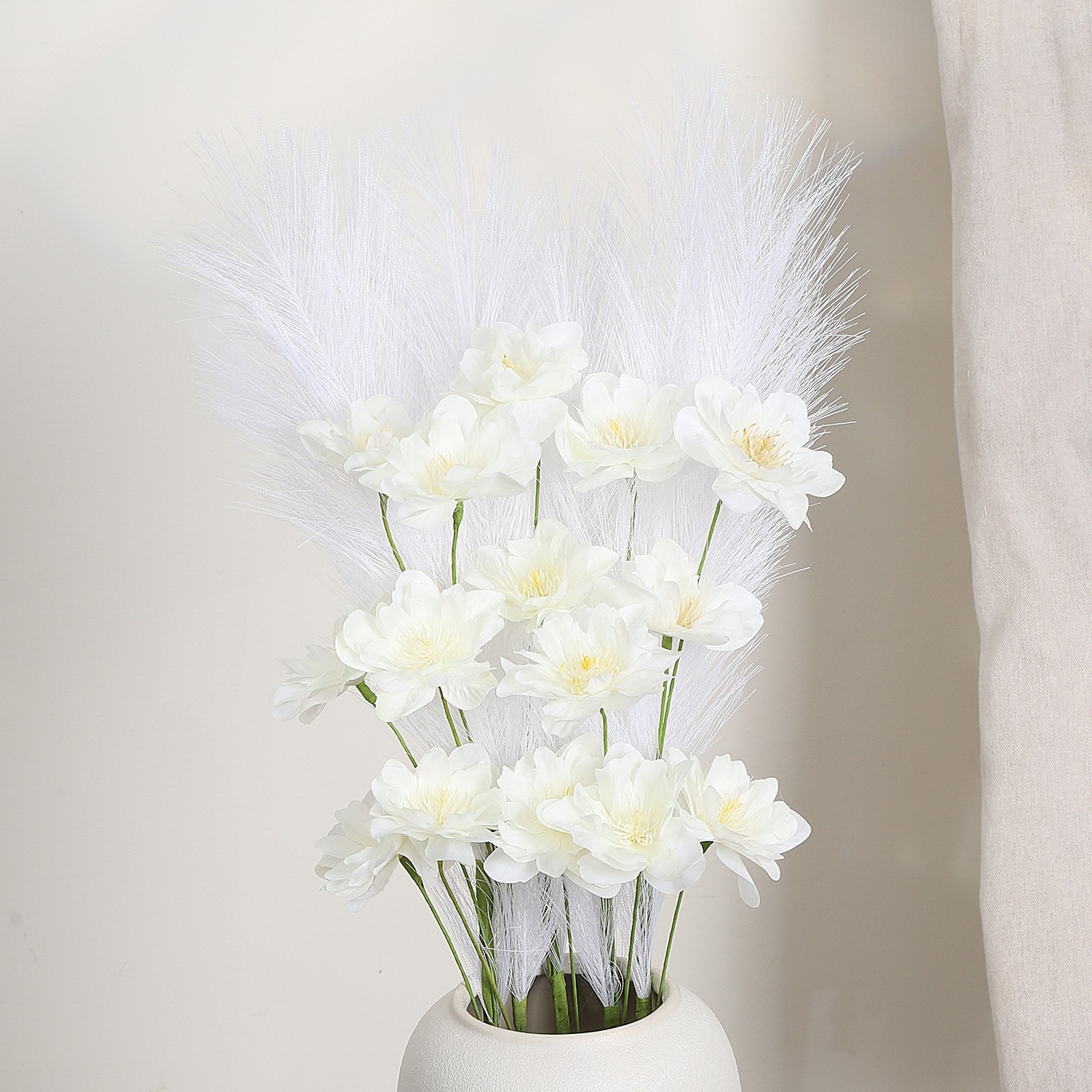 Purple Pampas Grass Branch Artificial Silk Reed Flower 75 cm for Wedding Decor