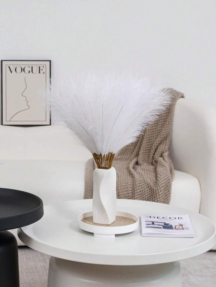 Artificial Pampas Grass Boho Vase Filler Wedding Home Room Decor Faux Plant