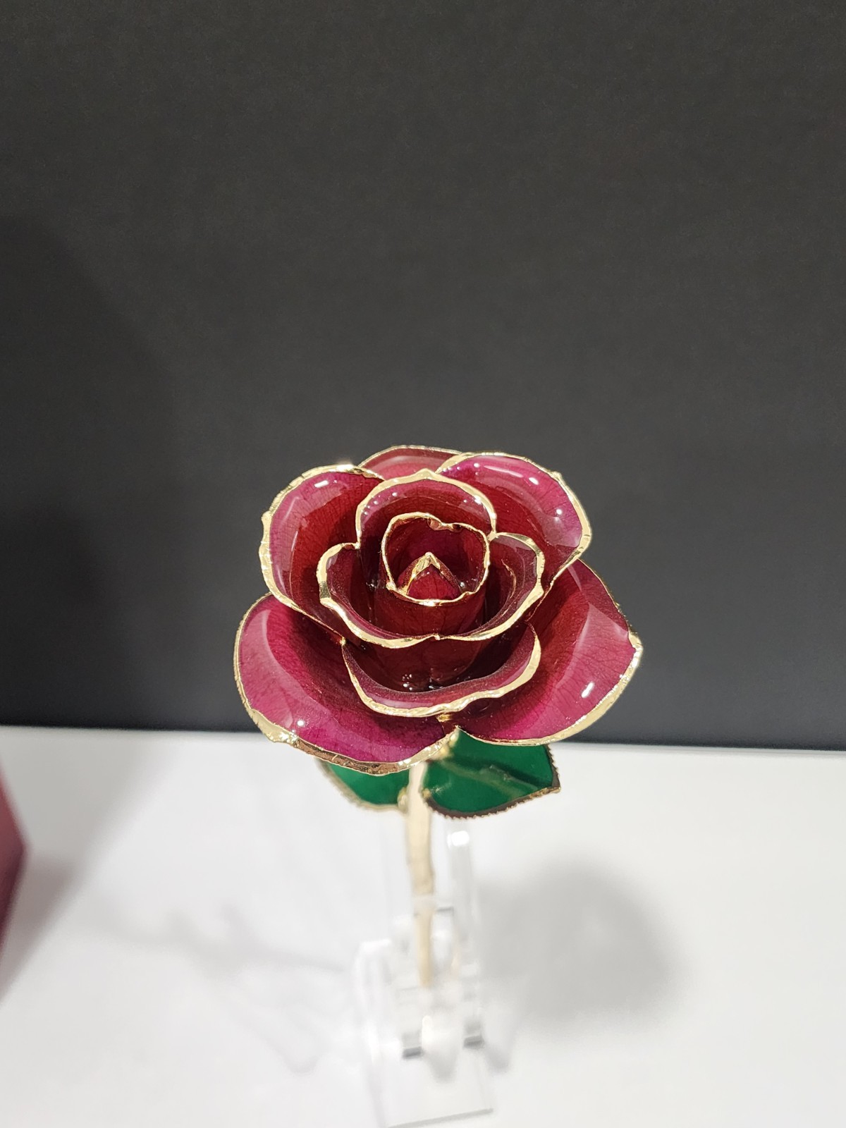 24K Plated Gold Dipped Rose with Stand – Gift for Her
