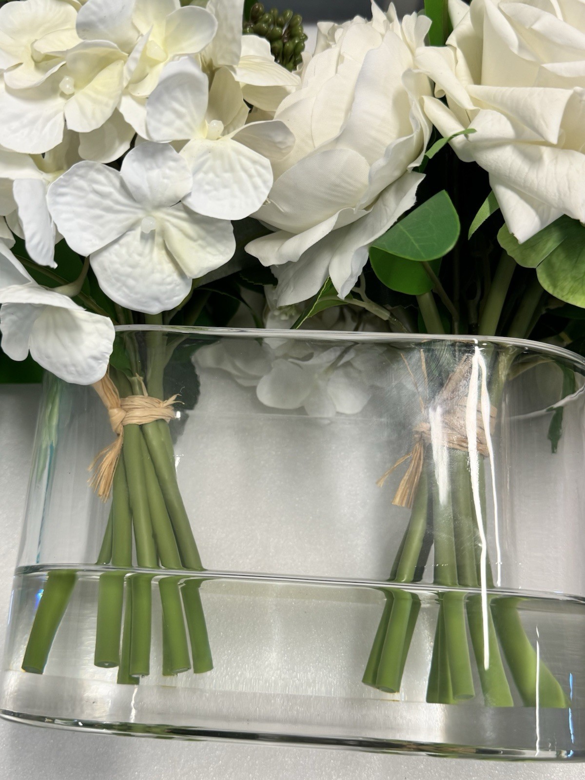 Nearly Natural Faux 10” Mixed Rose & Hydrangea Arrangement,Artificial Flowers