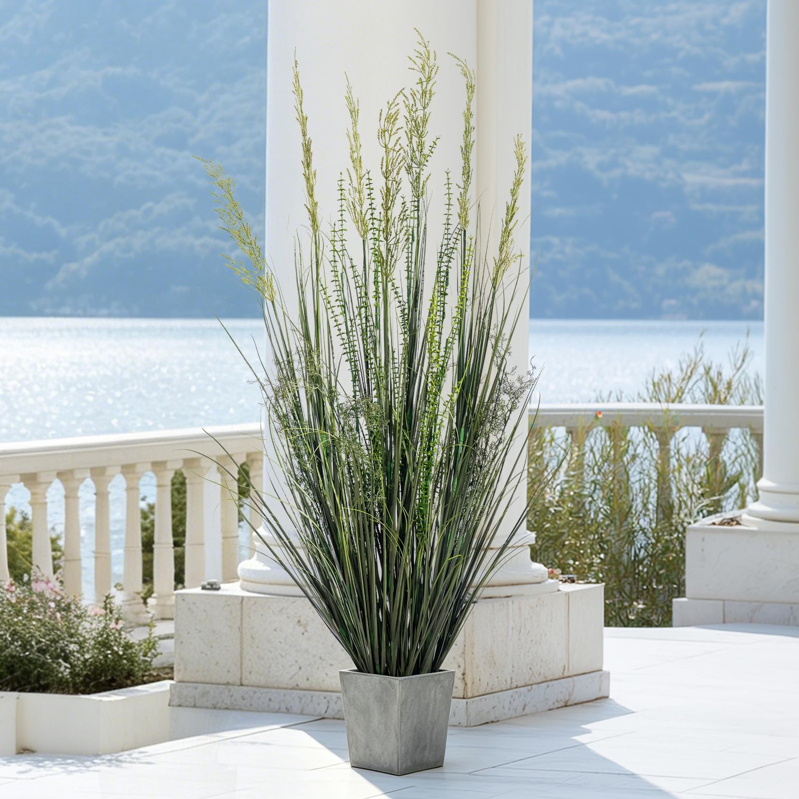Faux Plastic plantas Synthetic Pampas Grass Artificial Cattail Reed Grass Ind…