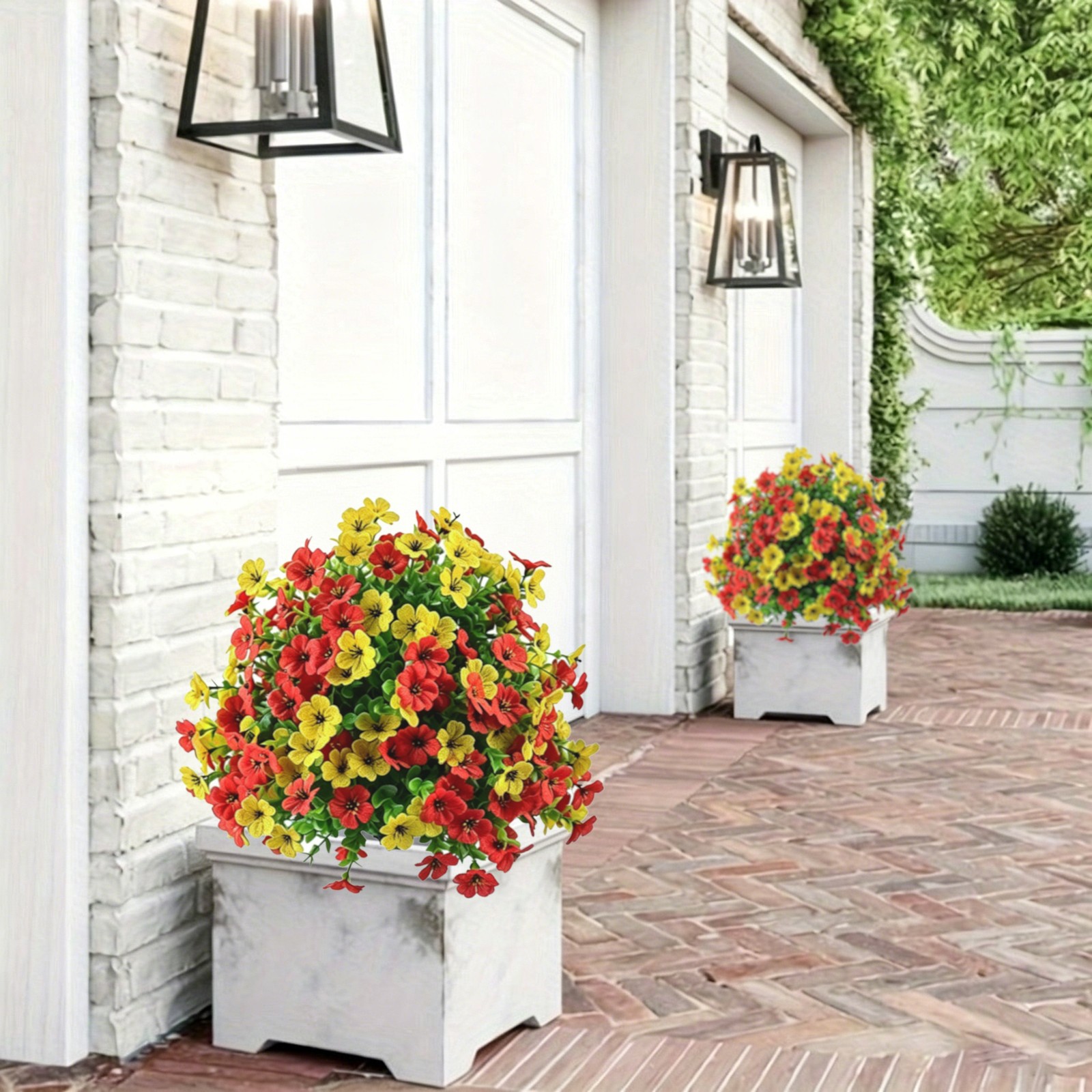 Vibrant Pansy Artificial Flower Stake Ground Spike Garden Backyard Ornament Gift