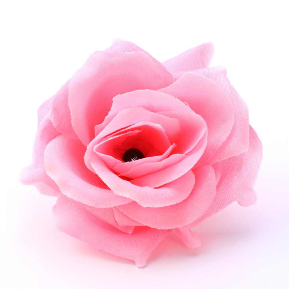 20Pcs Reusable Pink Silk Artificial Rose Heads Wedding Decoration Set