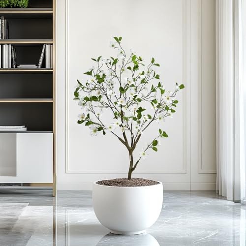 Artificial Dogwood Flower Tree Faux Blooming Dogwood Tree with Realistic 4ft