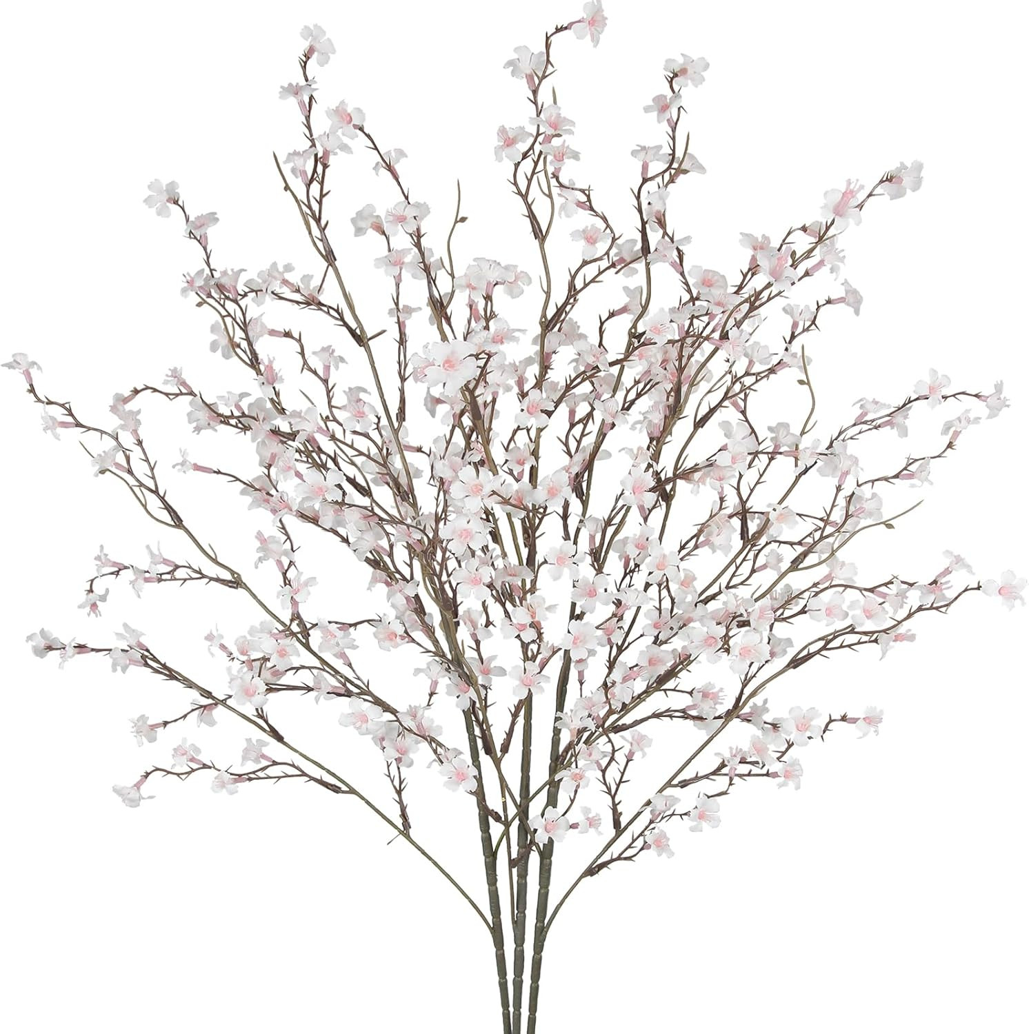 3 Pcs Cherry Blossom Branches Artificial Flowers for Spring Summer Indoor Decora