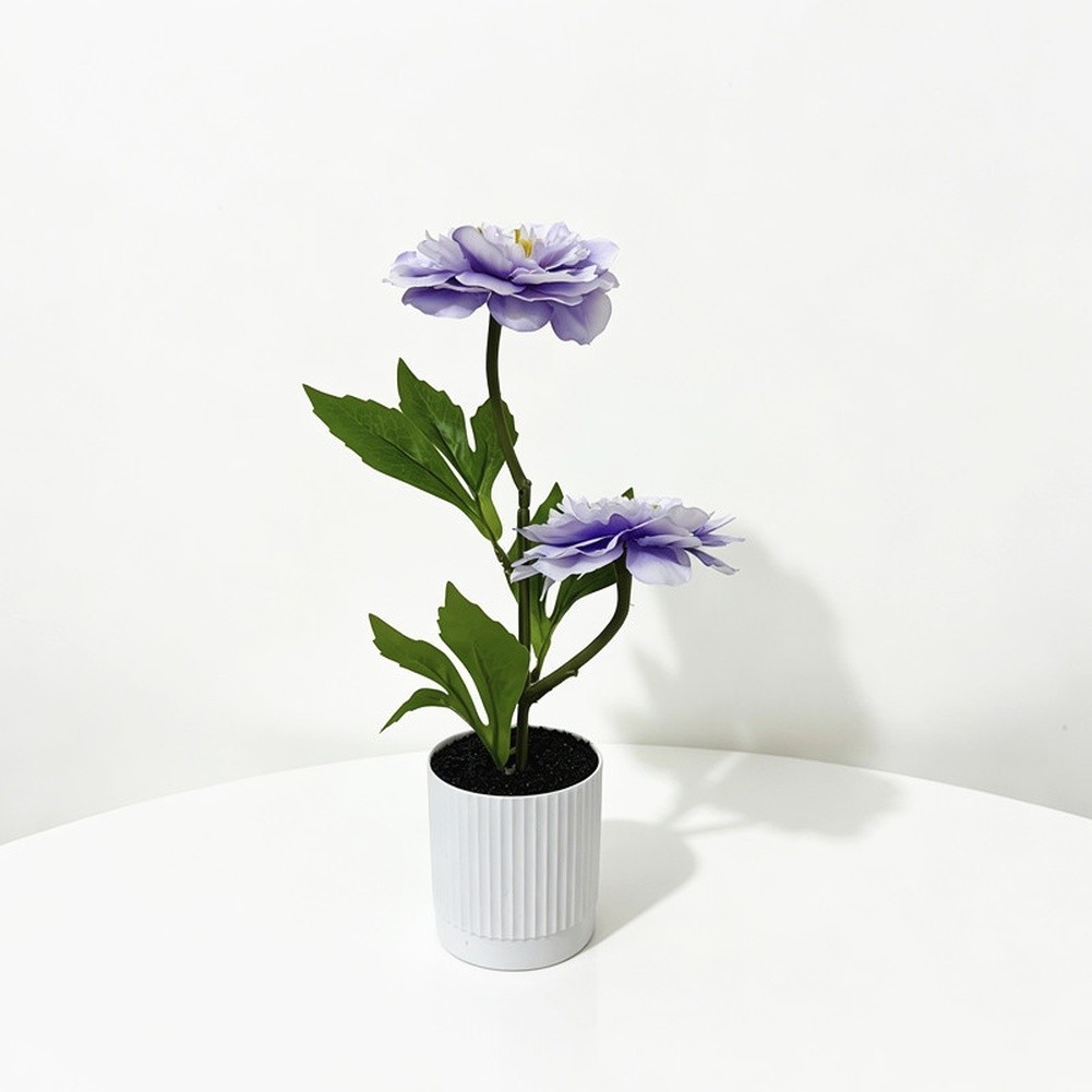 Fake Peony Bonsai Silk Plastic Flower Plant for Living Room Decor 27cm