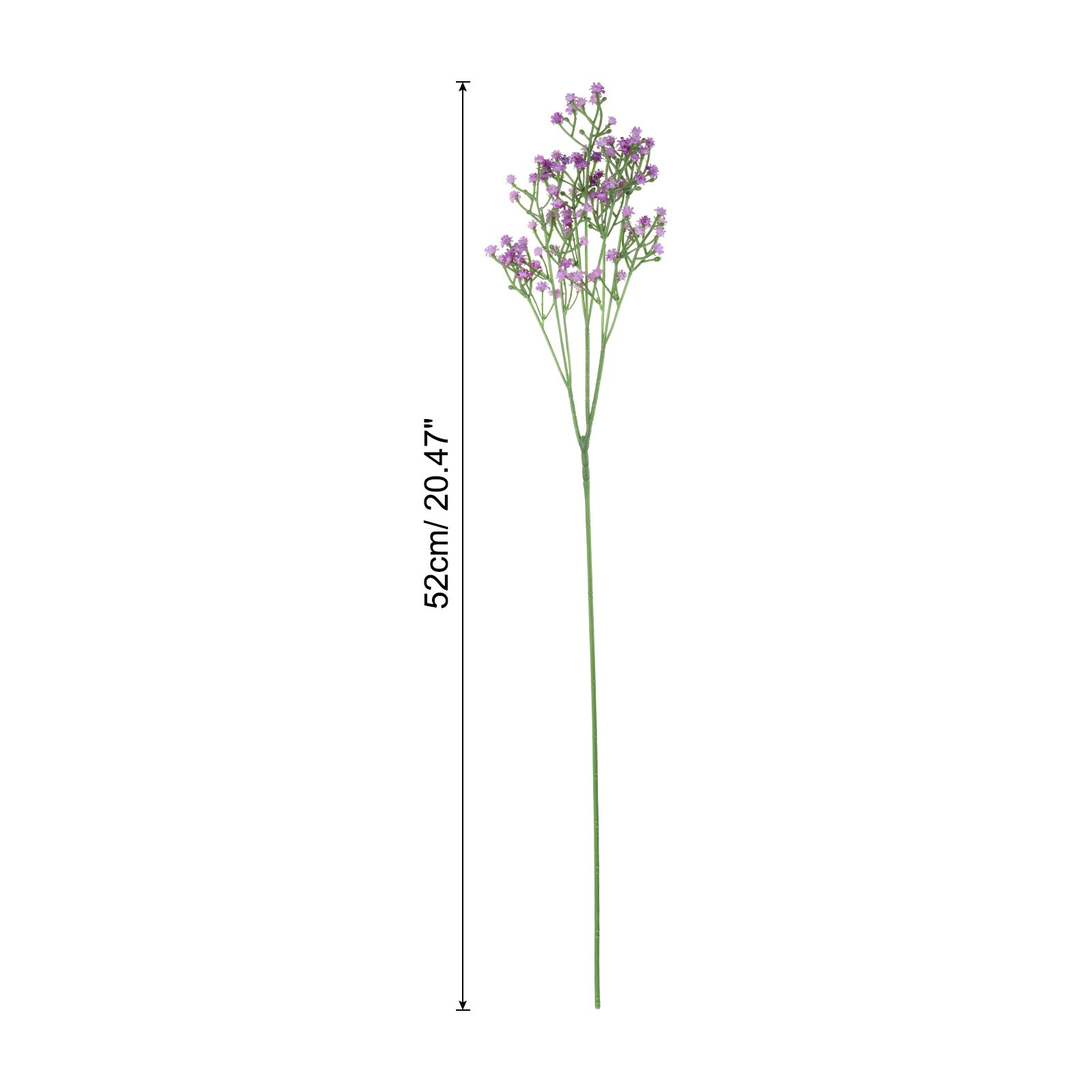 12Pcs Fake Gypsophila Artificial Flowers PU Branch Long Stems for Decor Purple