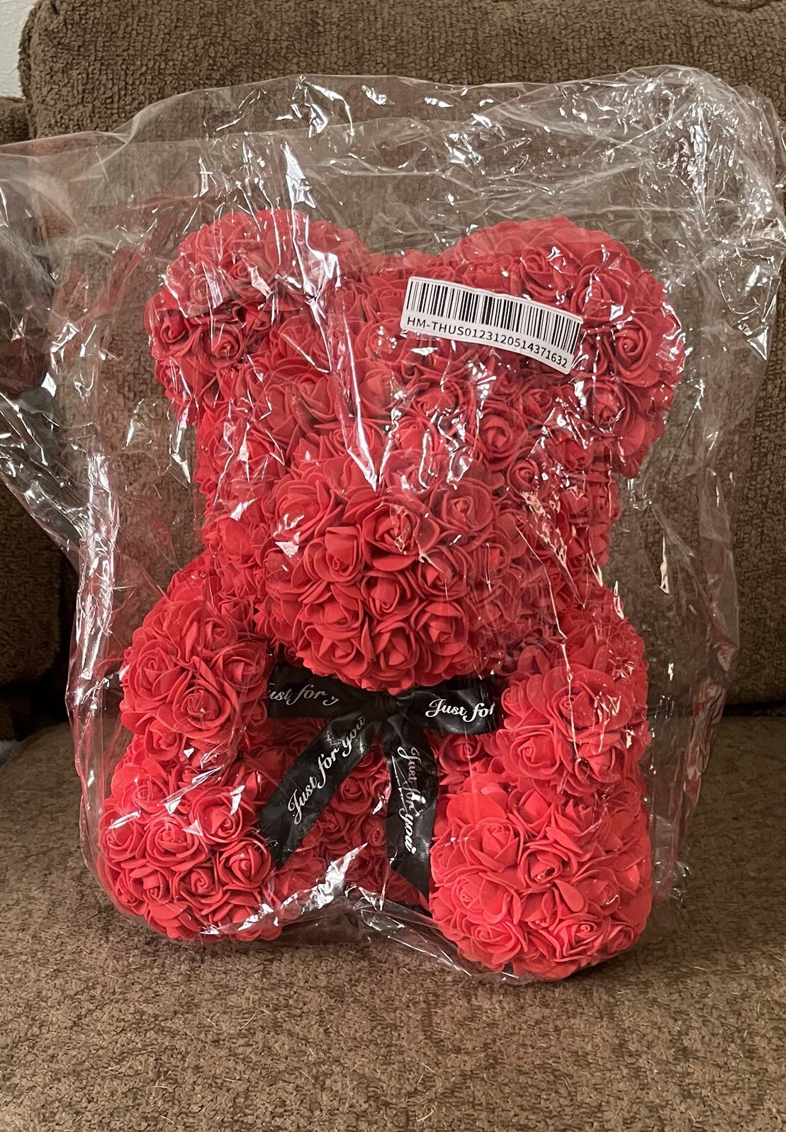 Red Rose Flower Teddy Bear Gift for Birthday Valentine Wedding Party Kids Love
