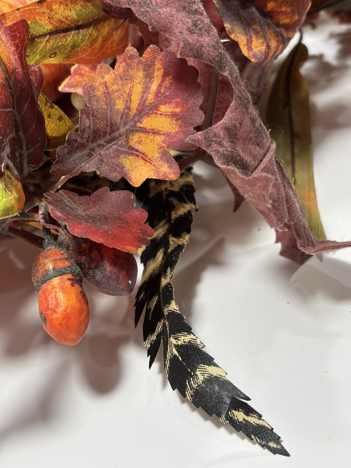 Thanksgiving/Fall Leaves Gourd Centerpiece w/ Twigs Oval Arrangement 19”