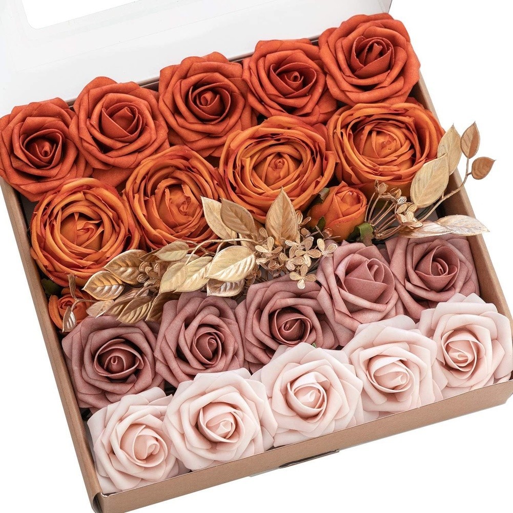 Silk Flower Bouquet for Wedding DIY Craft Bridal Proposal Home Decoration