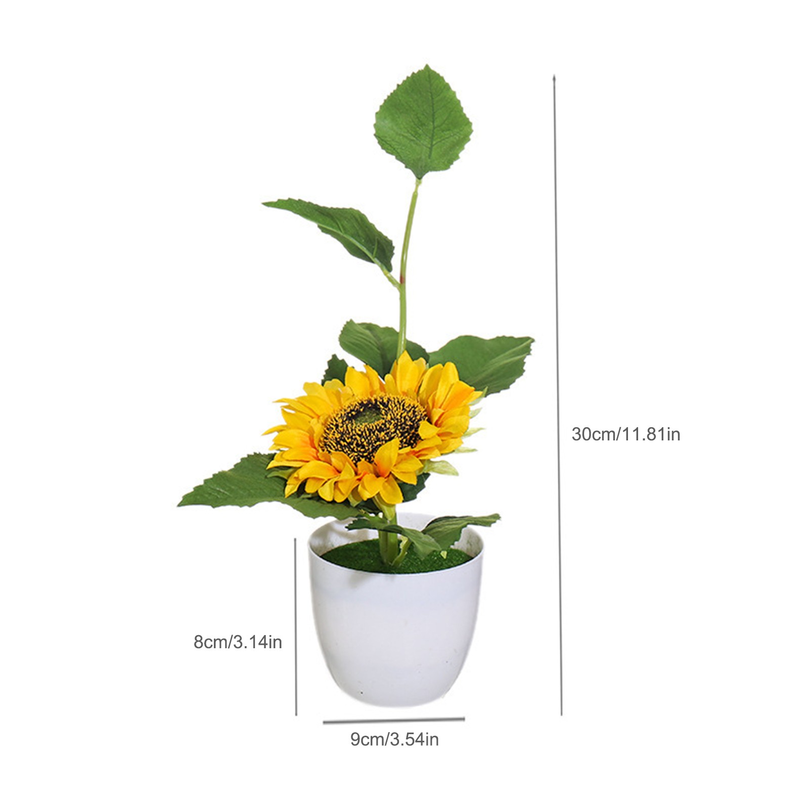 Potted Artificial Sunflower A Style Home Decor JH3916