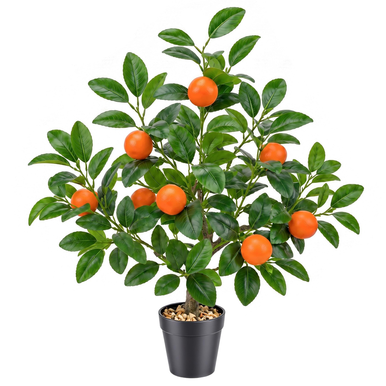 20″ Artificial Orange Tree Fake House Green Plant Fruits Decoration with Plas…