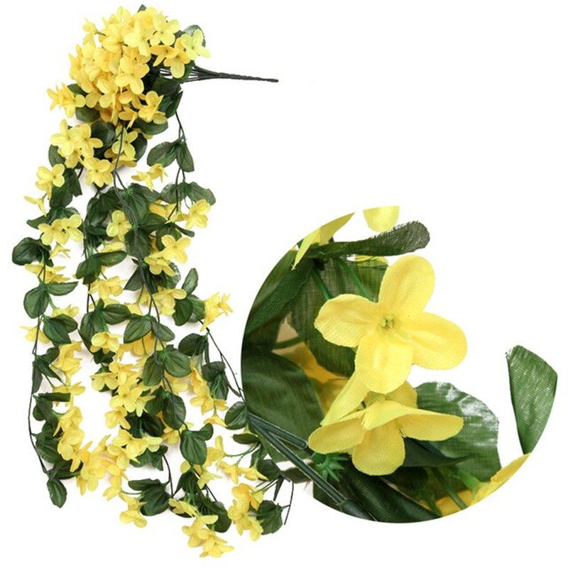 Artificial Violet Flowers Simulated Fake Plant Vine Home Hotel Garden Decor NEW