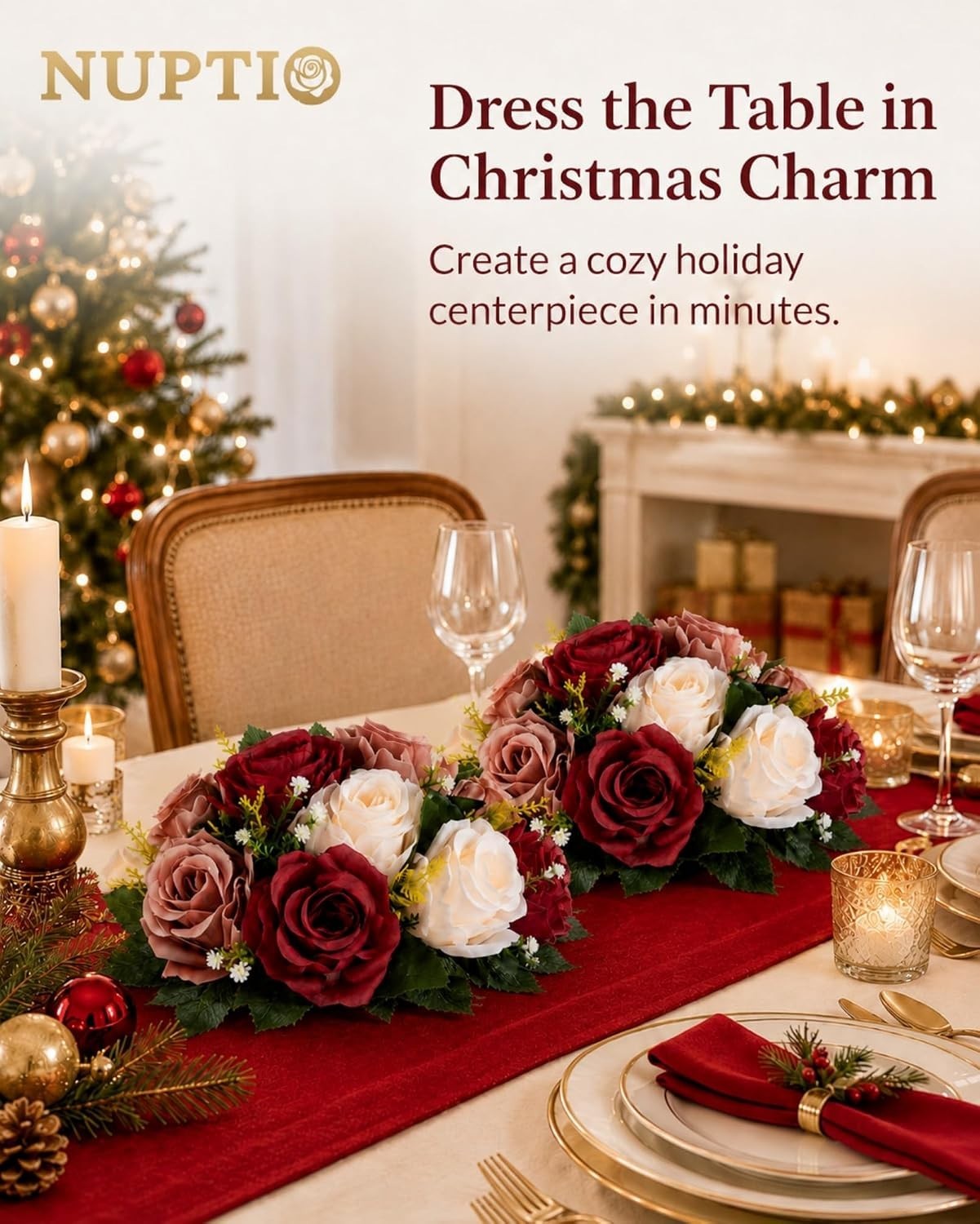 Artificial Floral Centerpieces – 9.5in Diameter