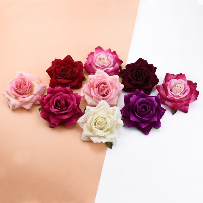 10Pcs Artificial Roses Head Multicolor Wedding Party Home Gift Garden Decoration