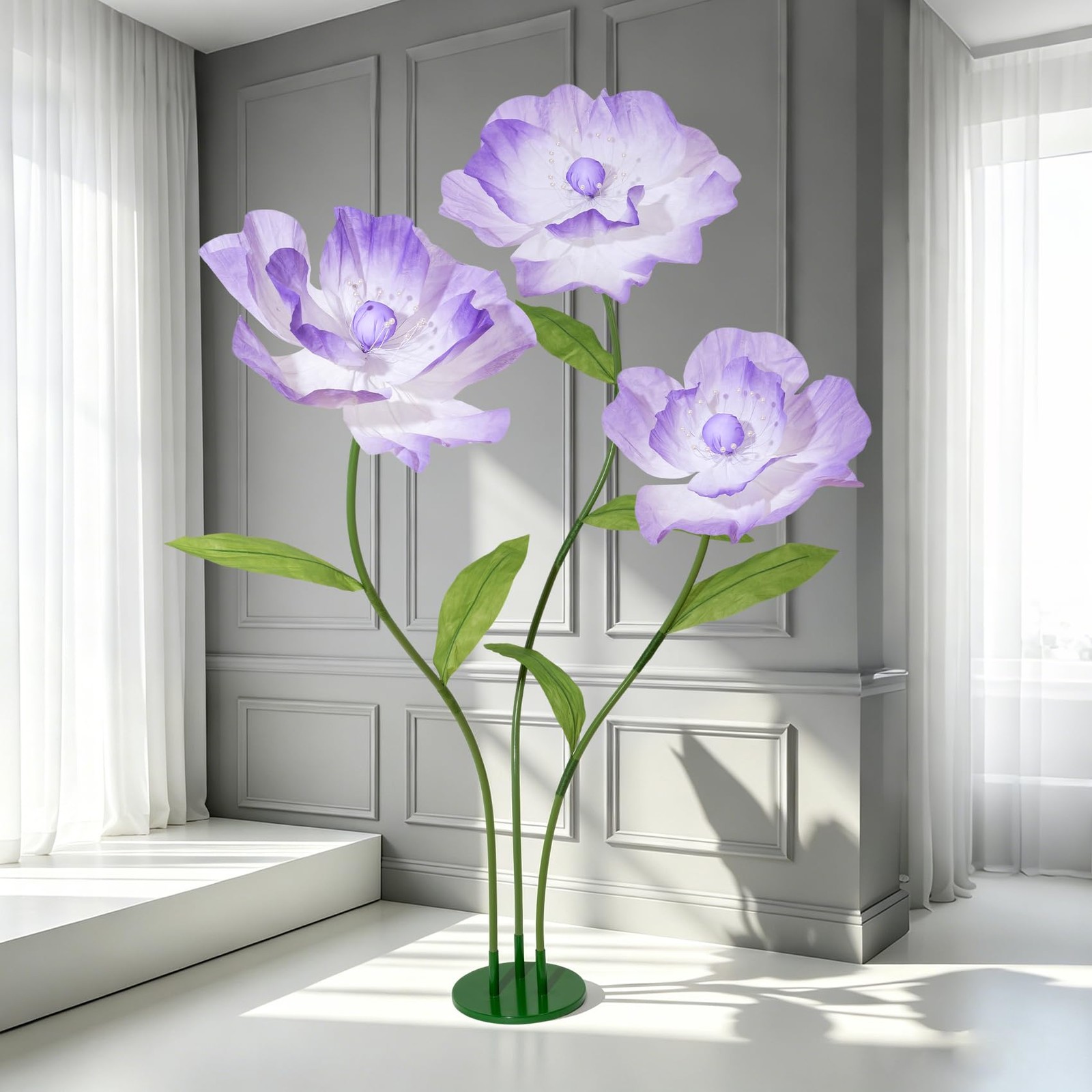 Giant Flowers for Decoration with Stand 69″ Giant Artificial Flowers for Part…