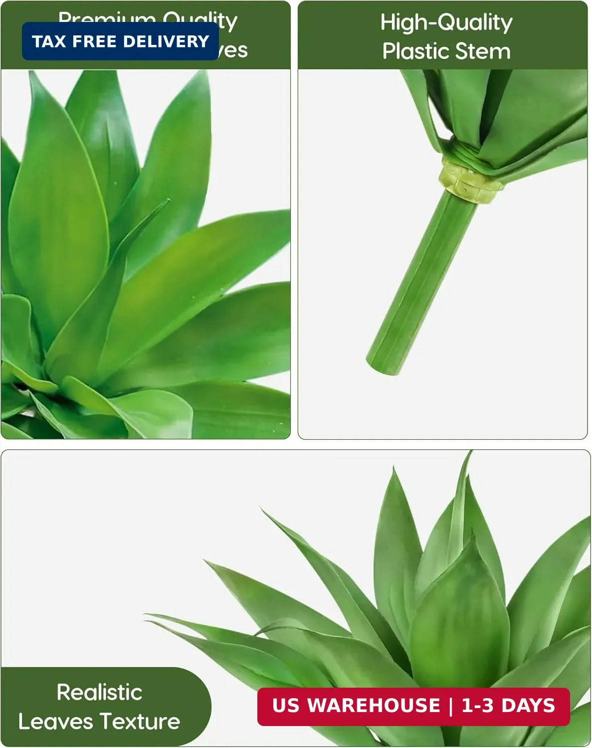 Velener Artificial Plant Outdoor Agave – Small Size UV Resistant Fake Agave Plan