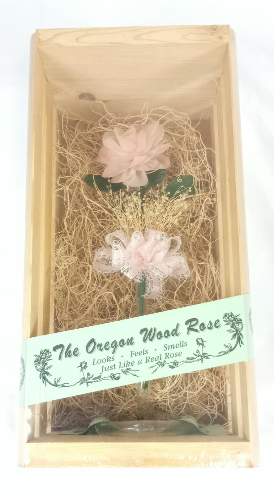 Vintage The Oregon Wood Rose 16″ X 9″ Joyous Reflections Handcrafted 1977 Sealed