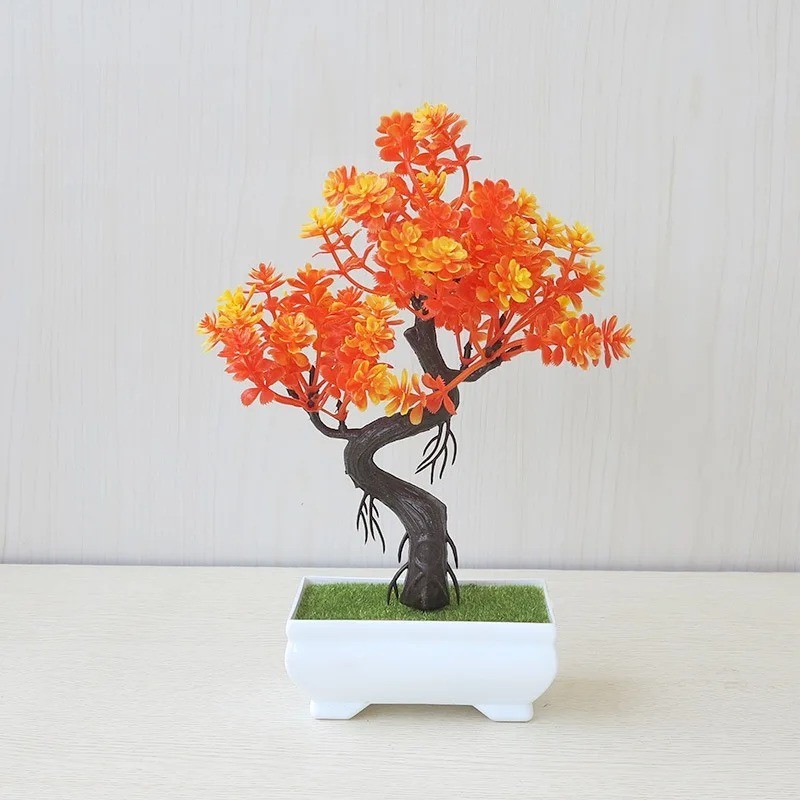 Artificial Potted Bonsai Tree Fake Plant Desktop Home Office Table Decor