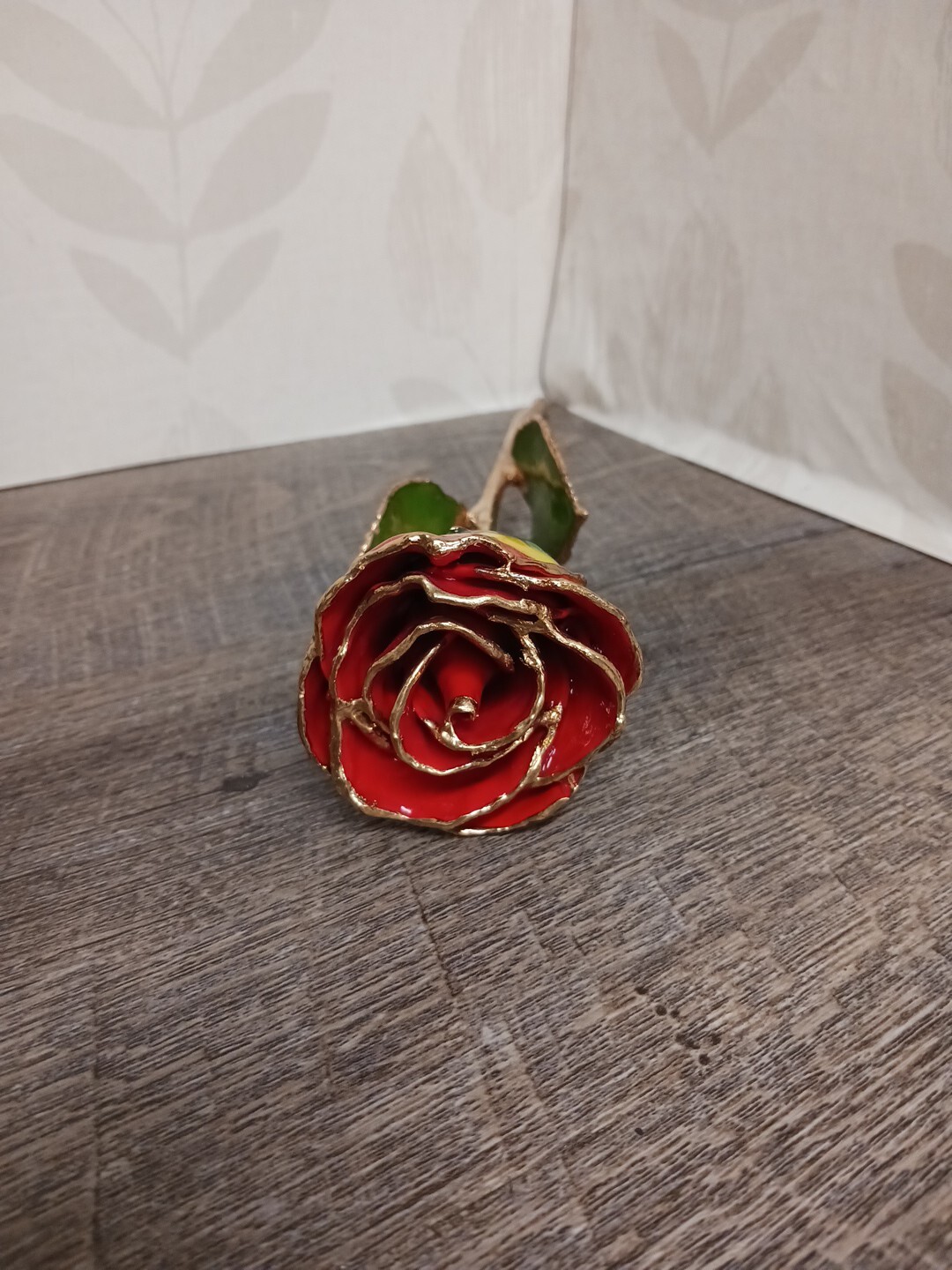 A Genuine Real Rainbow Colored Rose Hand Dipped In Lacquer And Trimmed In 24k…